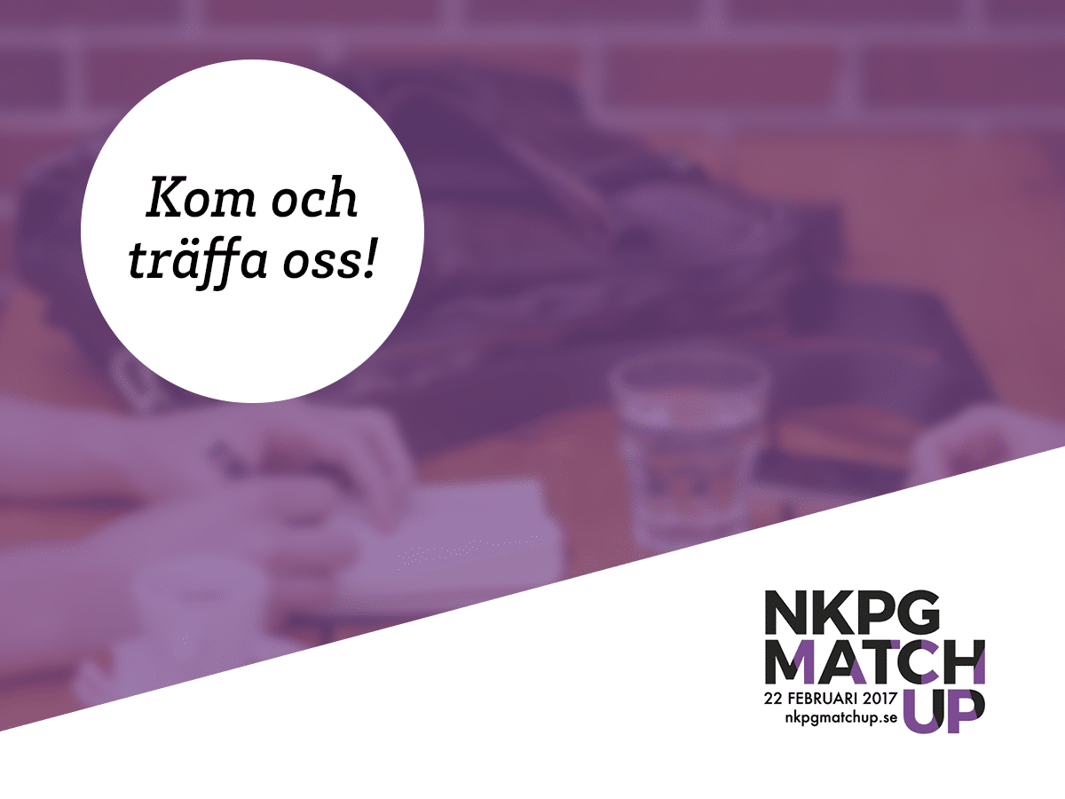 Träffa oss på NKPG Match Up den 22 februari