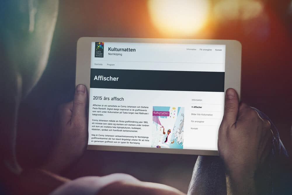 Kulturnatten Norrköping hemsida av Bishop Media