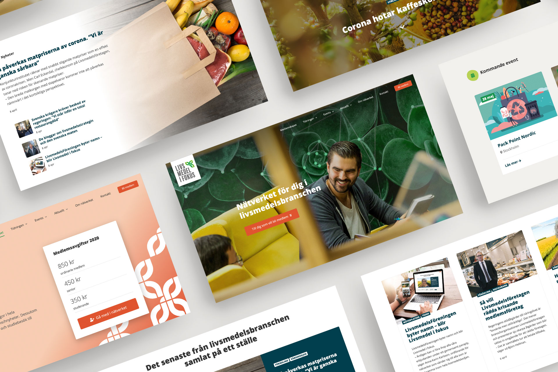 Livsmedel i fokus webbdesign