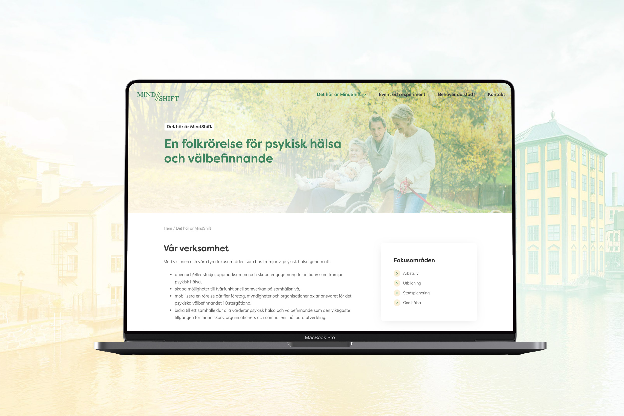 Bild av MindShifts hemsida