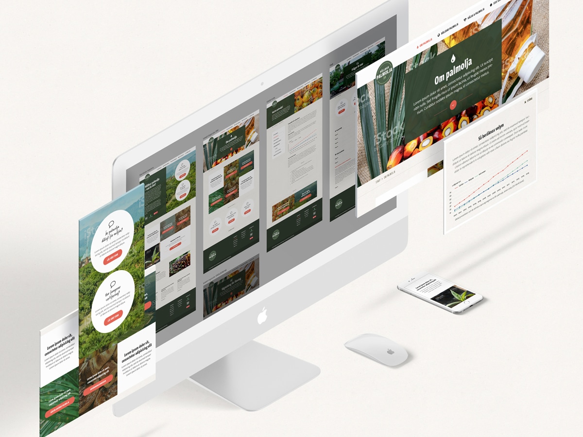 Mockups över hållbarpalmolja.se